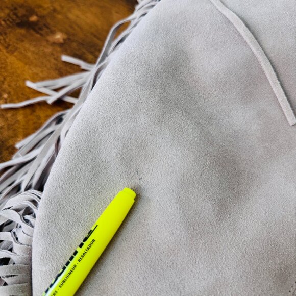 Johnny Was Bag Purse Elodie Suede Leather Fringe Boho Western Rodeo Textured EUC - Picture 12 of 17